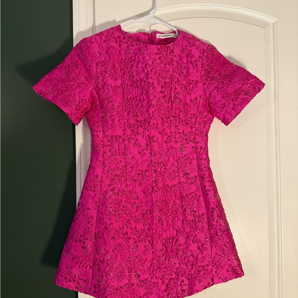 Pink boutique mini party dress